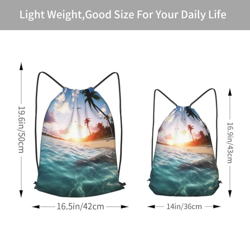 Drawstring Bag for Women Lightweight Sports Gym Bag Beautiful Beach Soccer Backpack for Travel3