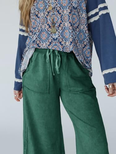Gnveub Women's Dress Pants High Waist Casual Wide Leg Long Pants Casual Trousers with Pockets3