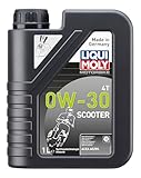 LIQUI MOLY Motorbike 4T 0W-30 Scooter | 1 L | Motorrad Synthesetechnologie Motoröl | Art.-Nr.: 21153, Schwarz