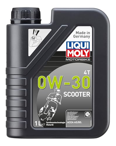 LIQUI MOLY Motorbike 4T 0W-30 Scooter | 1 L | Motorrad Synthesetechnologie Motoröl | Art.-Nr.: 21153, Schwarz