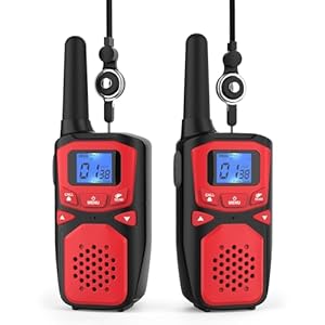 Adult Walkie Talkie WokTok Long Range Rechargeable Portable Two-Way Walkie Talkie, Hiking Accessories, SOS Sirens, NOAA Weather Alarms, Kid’s Toys, Easy-to-Use Rechargeable Walkie Talkies,2 Pack