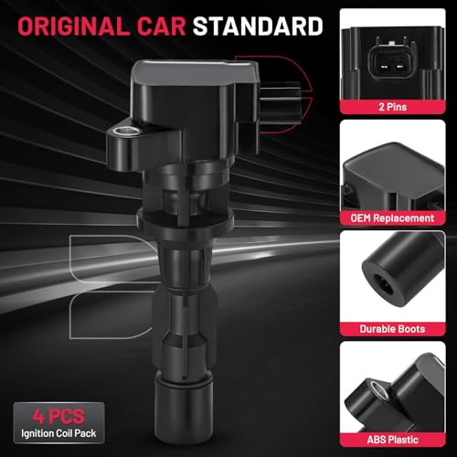 Image of BDFHYK Ignition Coil Packs Compatible with Ford 2006-2009 Fusion 2.3L l4; Compatible with Mercury 2006-2009 Milan 2.3L l4,Coil for UF516 6E5Z12029AA Set of 4