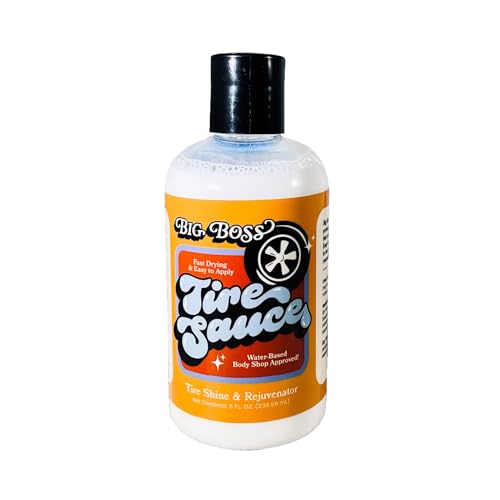 Big Boss Tire Sauce, 8 oz. - Car Tire Protection from UV Light, Easier to Clean, Auto Tire Coating &...