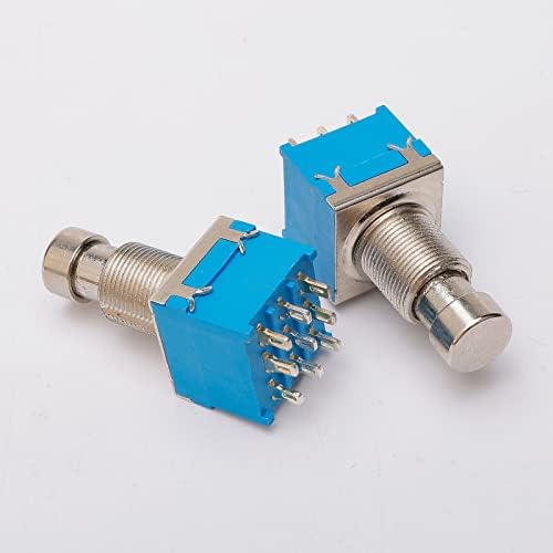 2pcs Electric Guitar 3PDT Effects Stomp Foot Pedal Switch True Bypass with Solder Terminals
