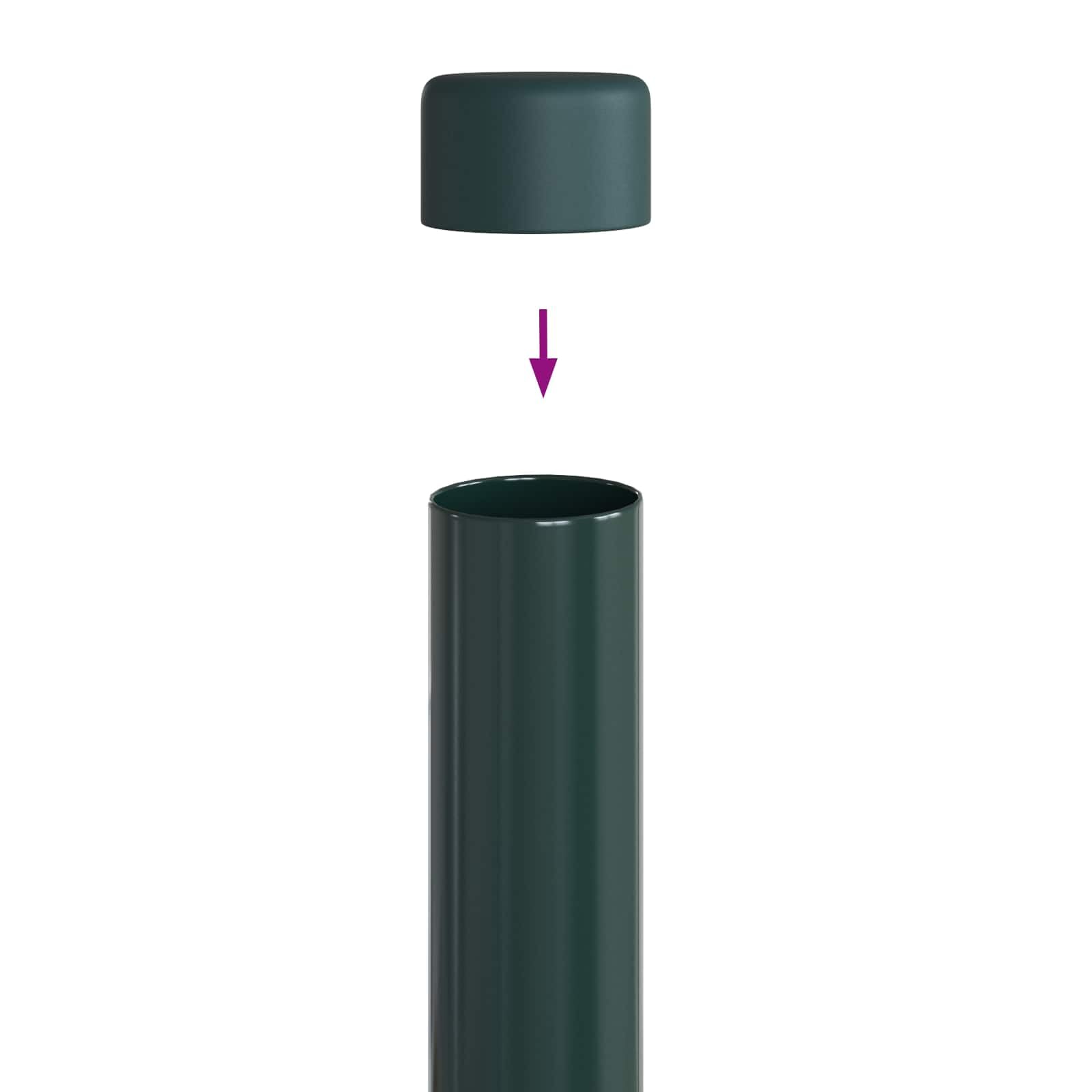 Postes para valla de jardín (12 unidades, 110 cm, acero con