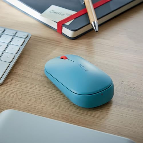 Souris Bluetooth Leitz SureTrack sans fil bleue pour PC Mac et Android