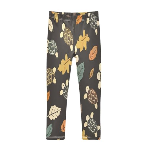 Toddler Girls Leggings Printed Yoga Pants Leggings Turtle and Leaf for Kids