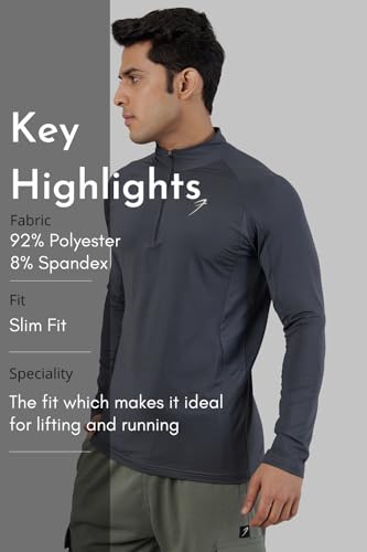 Image of Thrive Mens Slim Fit Pullover Sport and Gym Full Sleeve T-Shirt for Men