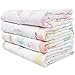 Mantas de Muselina de Bambú Algodón,Muselinas Pack de 4,Mantitas para Bebes 120x120...