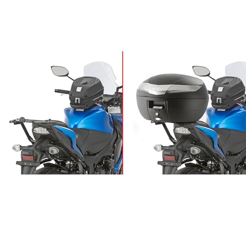 Givi V47NN Top Case Carbon Look 47L robuste et aérodynamique avec kit de fixation