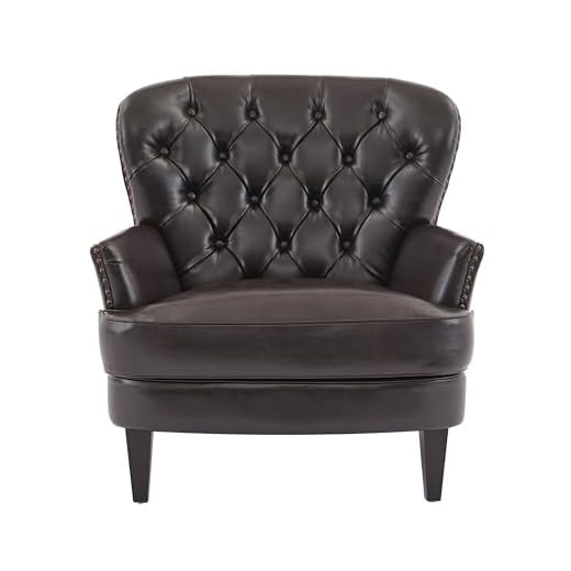 Christopher Knight Home Tafton Tufted Leather Club Chair, Brown