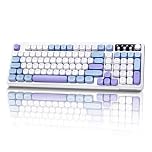 Bangsanth Wireless Keyboard, RGB Gaming Keyboard, Tri-mode BT5.0/2.4GHz/USB-C, 99-Key Creamy, Anti-ghosting Keys, Compatible with PC, Mac, Gaming Consoles, UK Layout