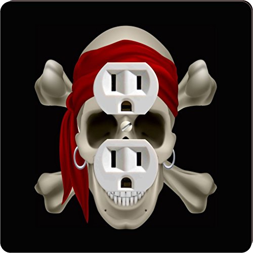 Tête de Mort Pirate 1070 - Cachez vos prises usées avec style - 2