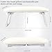 Nail Arm Rest, Professional Foldable PU Leather Nail Hand Rest with PVC Table Mat for Acrylic Nails, Soft Nail Hand Pillow Non-slip for Manicure Salon Use (higher-White)