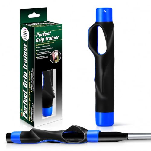 Golf Grip Trainer for Correct Hand Placement, Right-Handed Golf Training Aid to Improve Swing Consistency & Build Muscle Memory, Golf Club Grip Trainer Fits Most Standard Drivers, Irons & Wedges