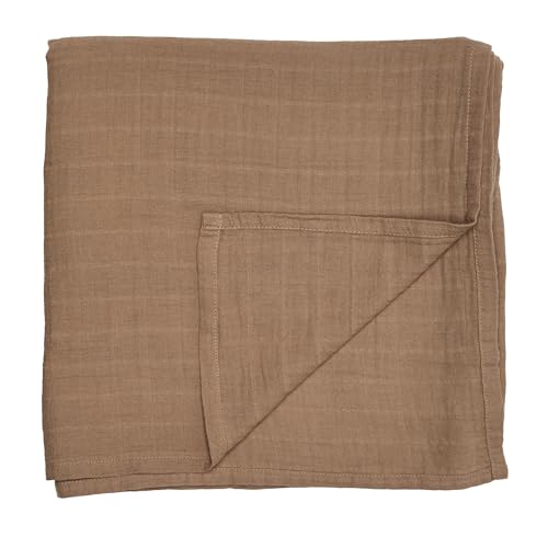 Image of Huxie Swaddle - 100% Organic Cotton - Muslin Swaddle Blankets for Newborn, 47" x 47" (Natural)
