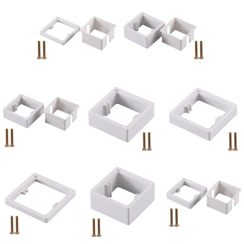 KMGDM Single Socket Spacer Electrical Outlet Box Extender Single Gang Box Extender for Living Room School Office - Image 2