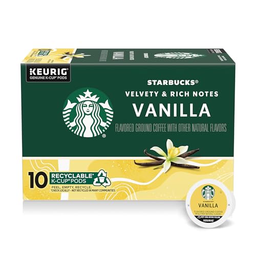Starbucks K-Cup Coffee Pods, Flavored Hot or Iced Coffee, Vanilla,