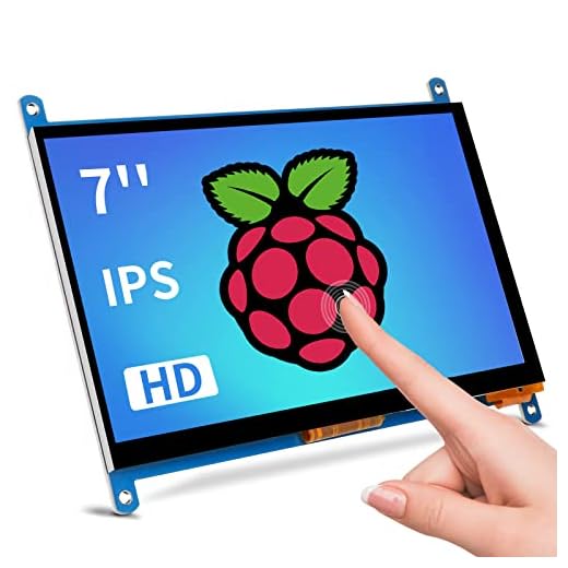 Head Sun Raspberry Pi Screen 7inch Monitor IPS 1024x600 HDMI Capacative 7'' Touch Screen Monitors Compatible with 3B+/3/2 B/B+/ Banana Pi Windows10/8.1/8/7 Driver Free 5-Point Raspberry pi Display