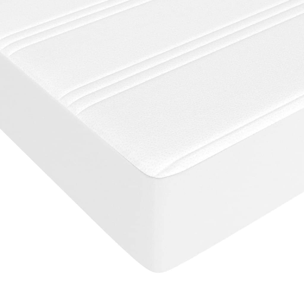 Materasso a molle insacchettate medio, bianco, 160 x 200 x 20 cm, in ecopelle, con anima in schiuma, ergonomico, traspirante, elastico puntato, per camera da letto, durezza ottimale per chi