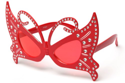 Kyra Beautiful Sparkled Bling Butterfly Oversized Fun Props Party Sunglasses