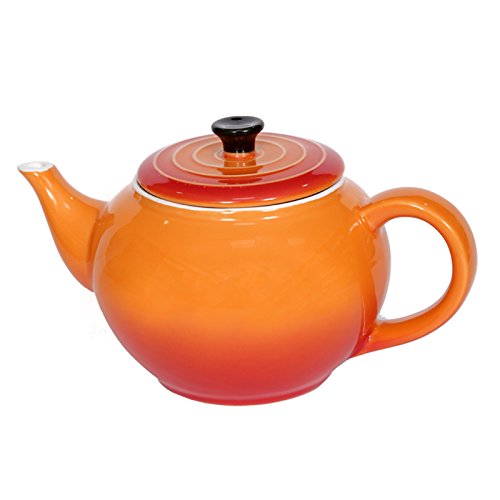 Buy Devnow Porcelain Orange Tea Pot 1000ml Online at Low Prices in
