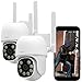 7links WLAN Kamera mit Mikrofon: 2er-Set WLAN-Pan-Tilt-Outdoorkameras, 2K, Tonerkennung, Farbnachtsicht (Farb Nachtsicht Kamera, Infrarot Nachtsicht, IP)