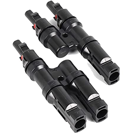 Image of Clare Solar 2 in 1 MC4 Branch Connector for Solar Panels 1500v 50A TUV Certified (Pack of 2)