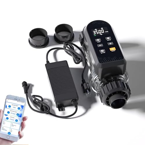 Cloración inteligente de agua salada para piscinas con Wi-Fi integrado y control remoto mediante aplicación, con panel digital inteligente y limpieza automática.,40g/h(30-60K)