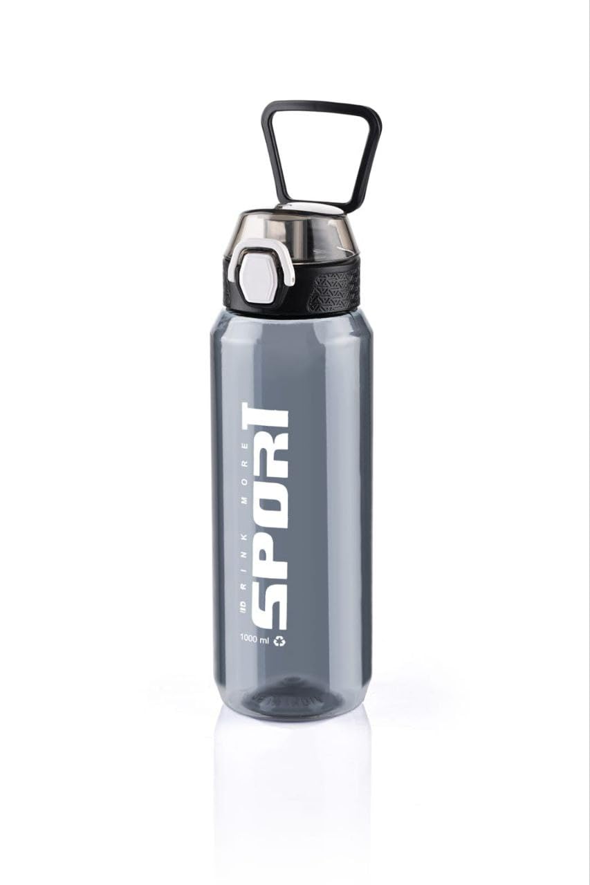 Hector1000 Sipper Watter Bottle 1 Ltr, Unbreakable, Leakproof Sipper Water Bottle for Adults, Motivational water bottle for Gym office home, BPA-Free Non-toxic,with Cleaning Brush & Strap, Tritan