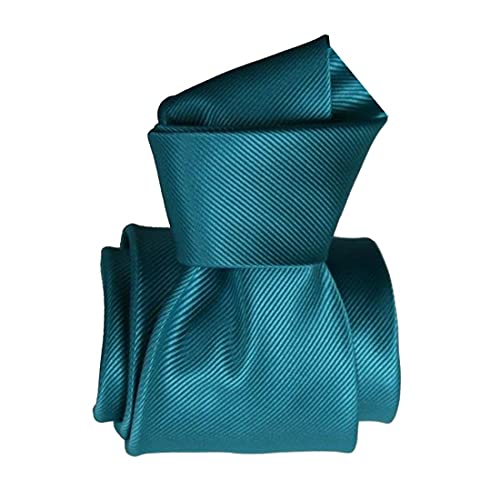 Clj Charles Le Jeune. Cravate. Monochrome, Microfibre. Bleu Turquoise - Uni -