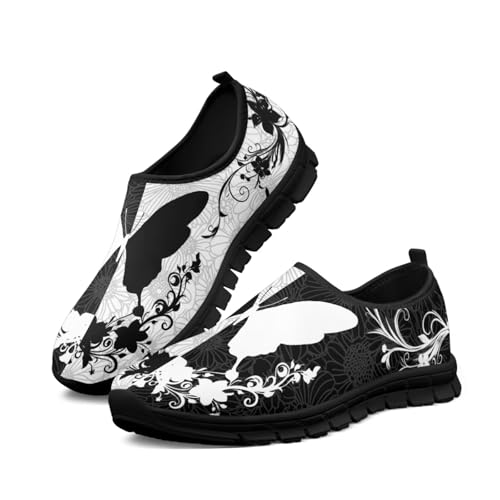 Insects Print Men Slip On Shoes Mesh Flats Shoes Women Breathable Loafers Shoes Comfortable Walking Training Shoes for Business Daily Wear