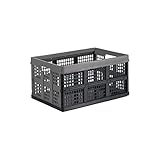 ▶ Ladevolumen: 46 L CLAX® Klappbox  Faltkiste  grau/schwarz