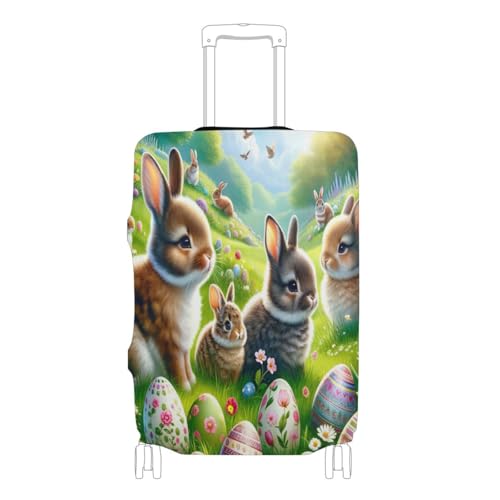 Joisal Easter Eggs Suitcase Protector Cover Tsa Approved Fit 18-32 Inch Luggage