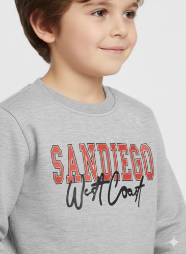 Image of Mack Jonney Boys Printed Fleece Sweatshirt - Warm Winter Pullover for Kids -M5367