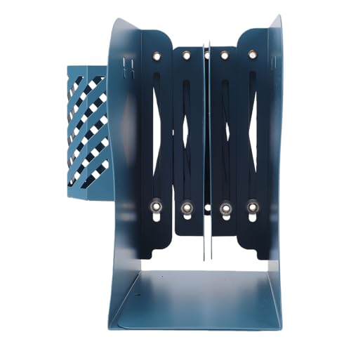 Organisateur de serre-livres réglable en métal bleu foncé extensible 20 pouces - 7