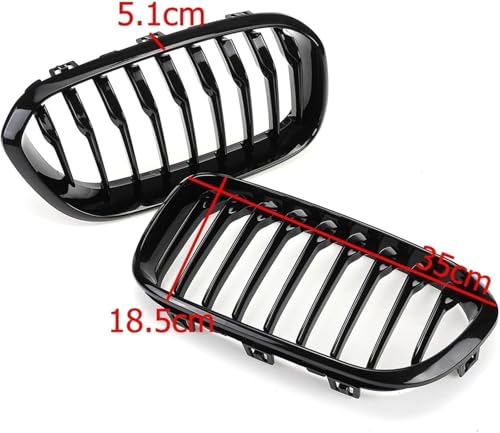 Parrilla de doble puente para BMW F20 F21 Serie 1 120i (2015-2017) - Rejilla frontal de recambio 2