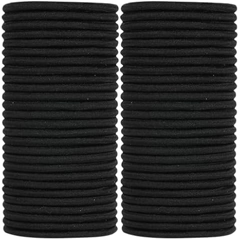 ADRIONE Black Hair Ties No damage 280 Pack, 4MM Hair Bands for Women's Hair Elastic Ponytail Holders No Damage Hair Ties Elastic Hair Ties Bulk Hair Ties for Women Pony Tails Hair Ties for Thick Hair Cover