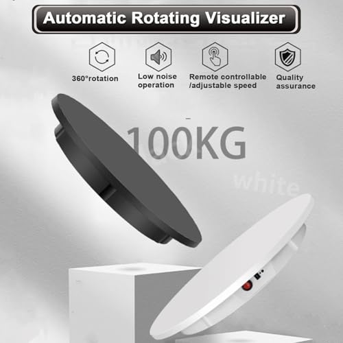 Présentoir rotatif motorisé 60 cm noir charge 100 kg pour vitrine