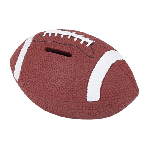 OLYCRAFT Tirelire Décorative en Résine de 20cm Motif Football pour Économiser de l'argent Idéale pour Les Amateurs de Rugby Décoration de la Maison
