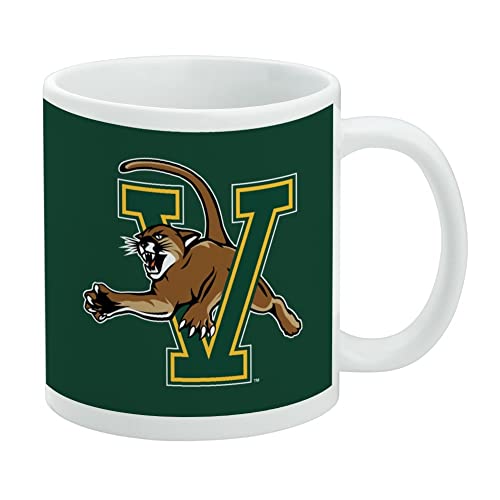 University of Vermont Catamount Logo Ceramic Coffee Mug, Novelty Gift Mugs for Coffee, Tea and Hot Drinks, 11oz, White