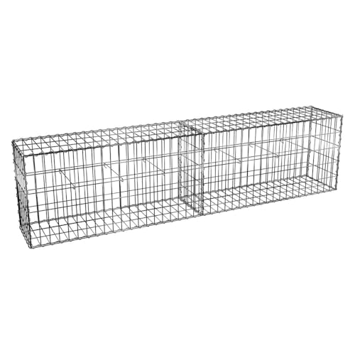 Oxeo Gabion Dimensions 200x50x30cm - Mur avec Pierres - Mur de soutènement - Paroi Bordure de Jardin - avec Spirales et entretoises