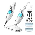 VonHaus 10-in-1 Steam Mop – 1500W Floor Steamer & Handheld Steam Cleaner, Multi-Surface Chemical-Free Cleaning Electric Mop, 3 Steam Levels, 180° Swivel Head, 7m Power Cord, 400ml Tank & Attachments