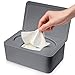Versiegelte Feuchtt&uuml;cher Box mit gro&szlig;em Volumen Staubschutz Grau Baby Feuchtt&uuml;cherbox f&uuml;r feuchte T&uuml;cher Toilettenpapier Taschent&uuml;cher im Badezimmer Wohnzimmer