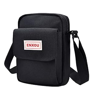 ENXOU Waterproof One Shoulder Bag Messenger Bag Side Bag Crossbody Bag with Multiple Pockets for Working Shopping School…