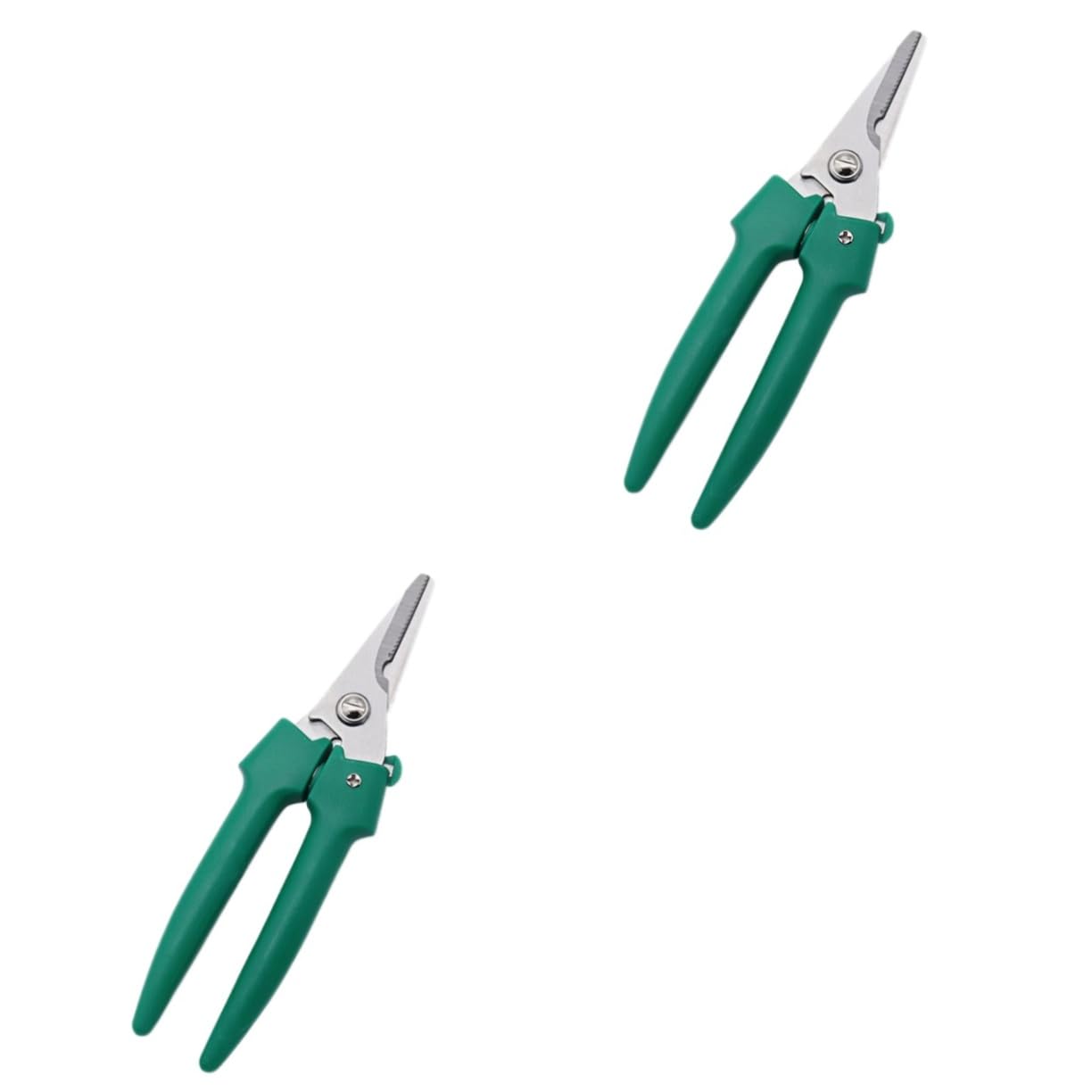 TOYANDONA 2 Piezas Tijeras De Podar Jardinería Tijeras De Rama Cortador De Uva Corte Tijeras De Arbustos Tijeras Para Podar Plantas Tijeras De Jardín Acero Inoxidable Verde