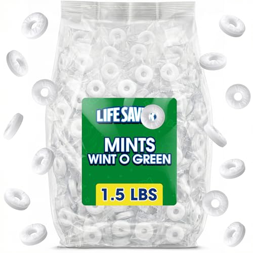 Wint O Green Hard Candy &ndash; Individually Wrapped, 1.5 Lb Bul