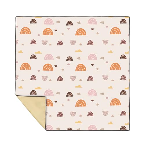 Alfombrilla antideslizante con respaldo de silicona que protege los suelos debajo de las sillas altas durante las comidas, cojín de juego multifuncional, listo para regalo, alfombrilla de protección