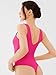 REORIA Womens Bodysuits Sexy Deep V Neck Backless Sleeveless Double Lined Slim Tank Thong Body Suits Summer Going Out Tops Concert Outfits Fashion Trendy 2025 Hot Pink X-Large