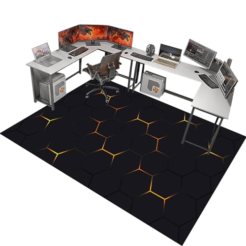 Alfombrilla Gaming de Suelo Alfombrilla para Silla para Suelos Duros, Protector Suelo Silla Ruedas Alfombra para Silla de Oficina Tapete Protector para Suelo Alfombra Suelo Gaming 100 x 120 cm
